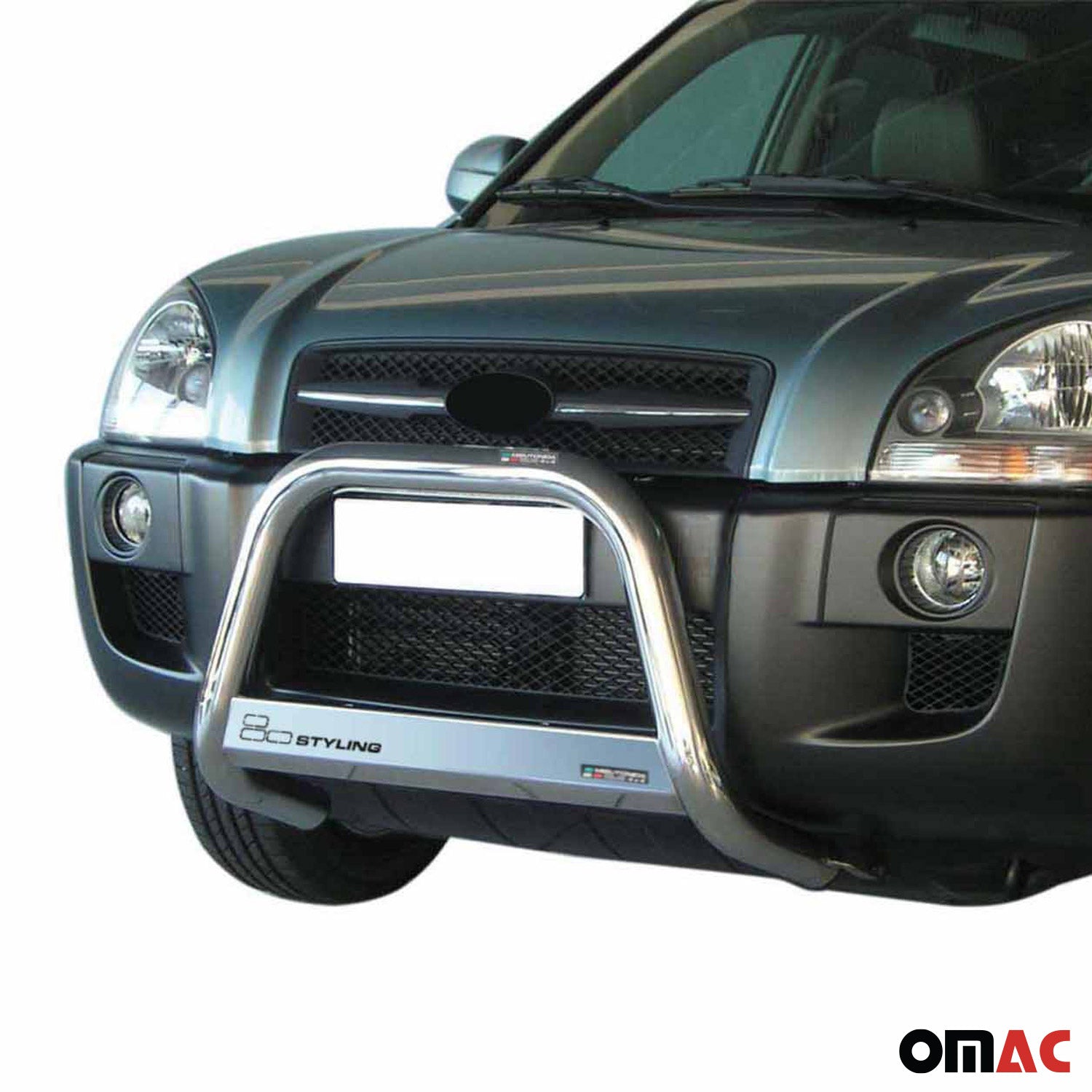 Frontbügel Frontschutzbügel für Hyundai Tucson 2004-2009 ø63mm Stahl Silber