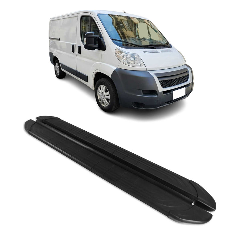 Trittbretter Seitenschweller für Citroen Jumper 2006-2025 L1 Aluminium Schwarz
