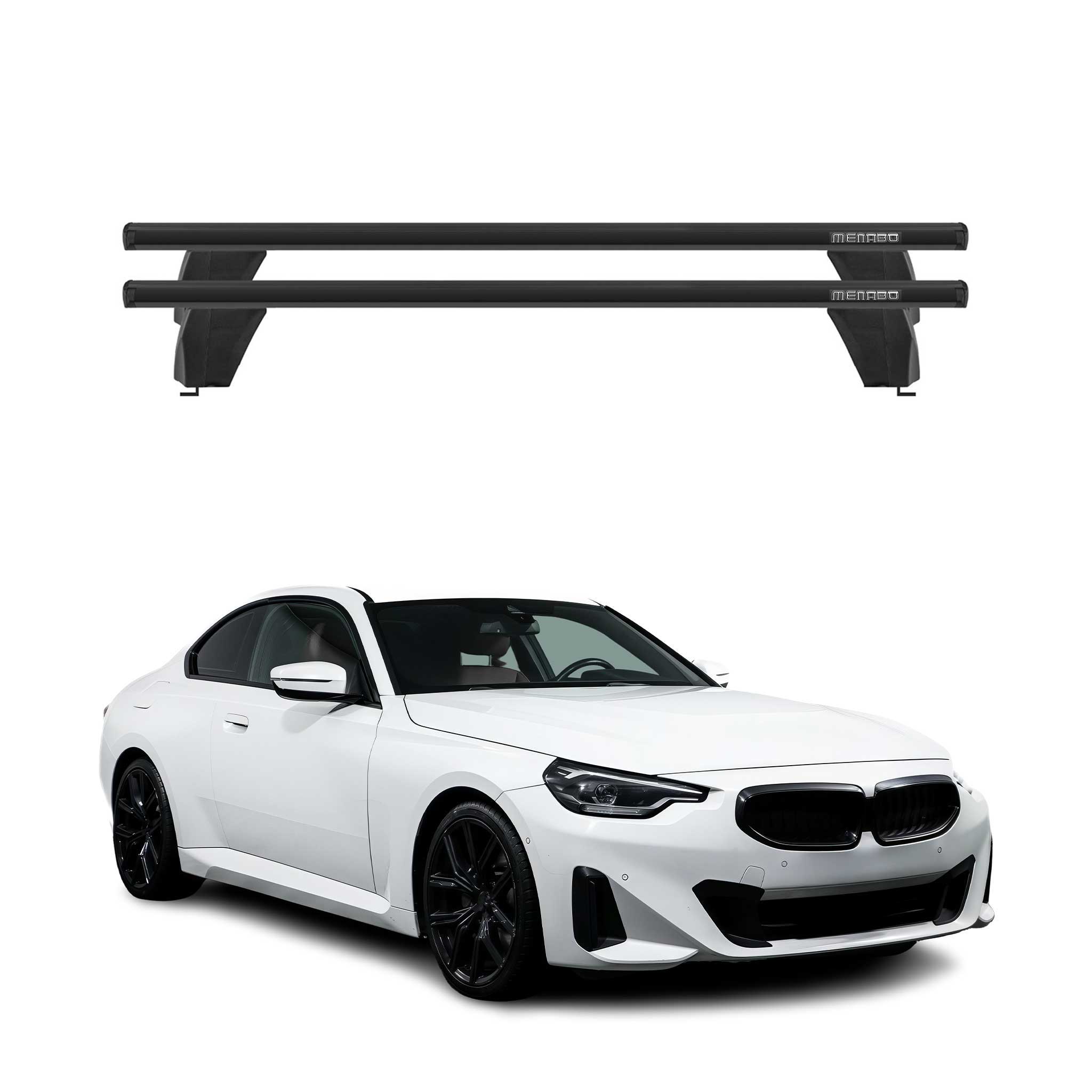 Menabo Dachträger Grundtäger für BMW 1er F40 2019-2024 50kg Aluminium Schwarz 2x