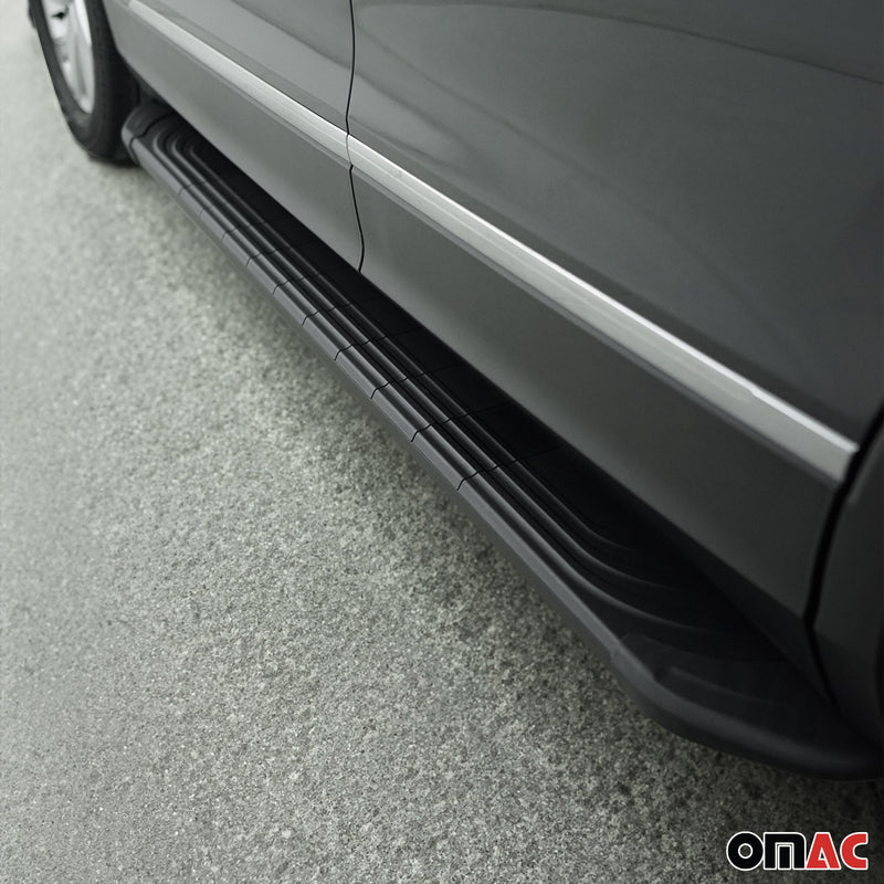 Trittbretter Seitenschweller für Ssangyong Actyon Sport 2007-18 Alu Schwarz