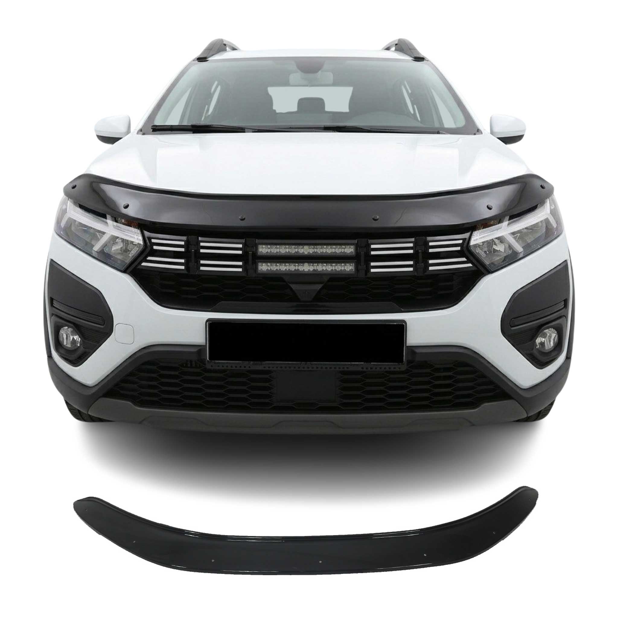 Motorhaube Deflektor Insektenschutz für Dacia Jogger 2022-2026 ABS Schwarz