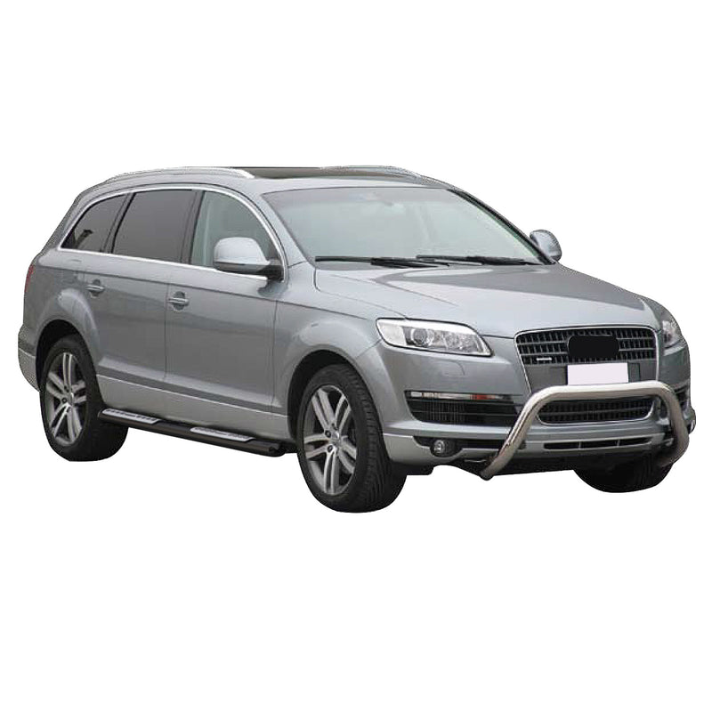 Edelstahl Seitenschweller Schwellerrohre für Audi Q7 2006-2015 Edelstahl Schwarz