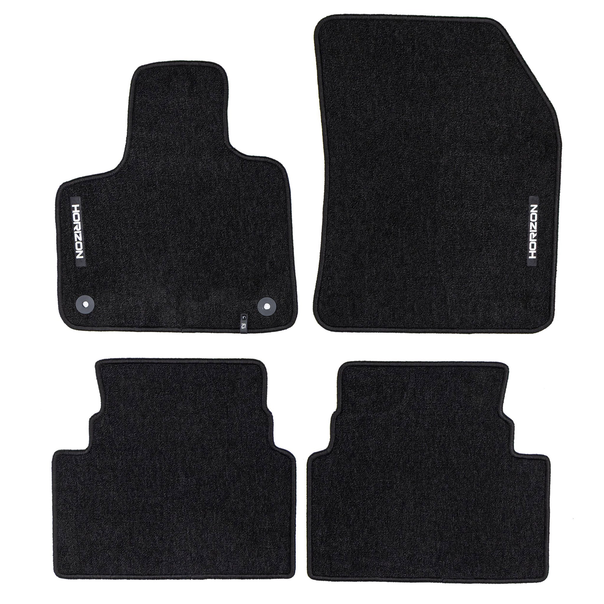 Fußmatten für Citroen C5 Aircross 2017-2025 1. und 2. Reihe Schwarz 4 teile