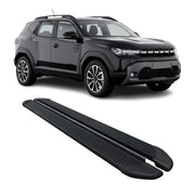 Trittbretter Seitenschweller für Renault / Dacia Duster 2024-2026 Silber Schwarz
