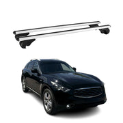 Dachträger Grundtäger für Infiniti FX35 2003-2018 75kg Aluminium Silber 2 tlg