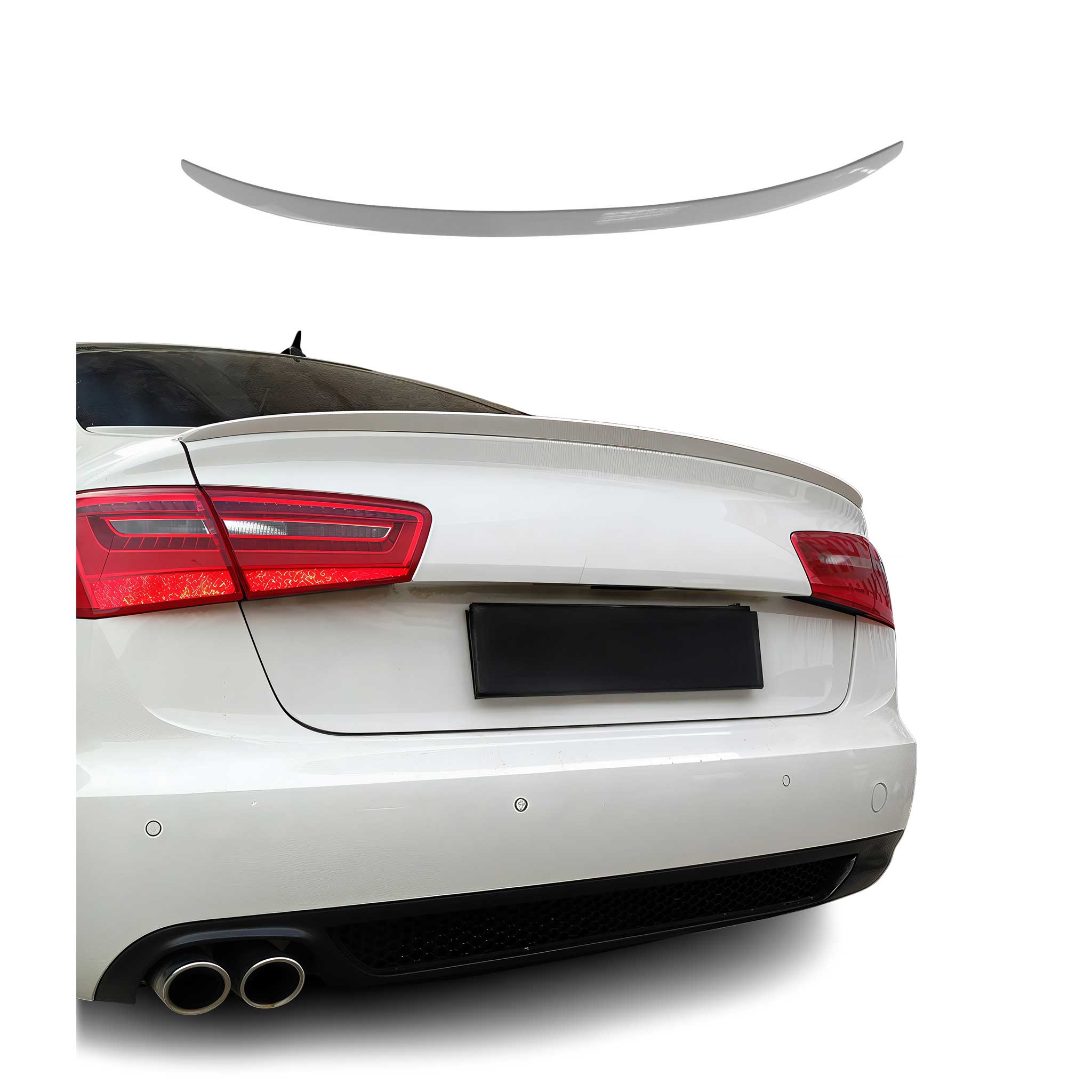 Heckspoiler Heckflügel Hecklippe für Audi A6 Limo C7 2011-2018 Farbe LY9C ABS