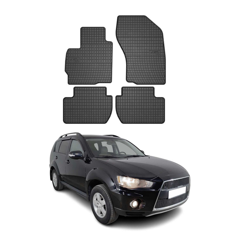 OMAC Gummi Fußmatten für Mitsubishi Outlander 2006-2012 Automatte TPE Schwarz 4x