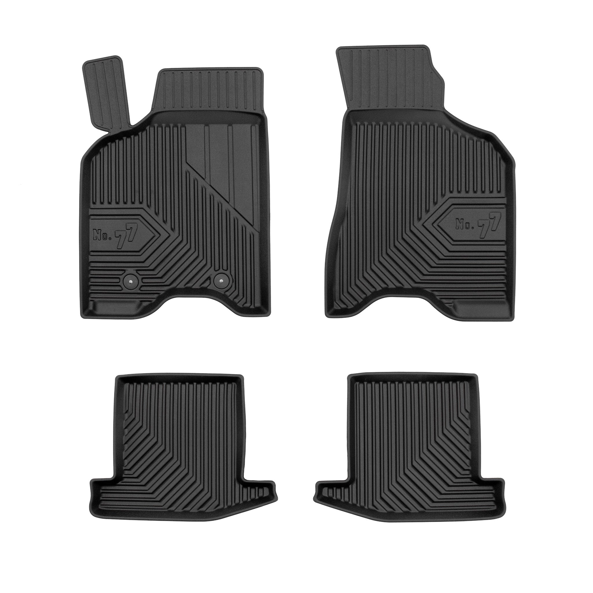 Fußmatten Gummimatten No.77 Antirutsch für VW Lupo 1998-2005 TPE Schwarz 4 tlg