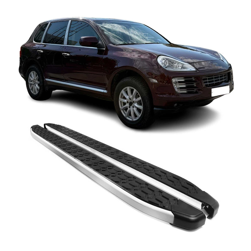 Alu Trittbretter Seitenschweller für Porsche Cayenne 955 9PA 2003-2010 Schwarz
