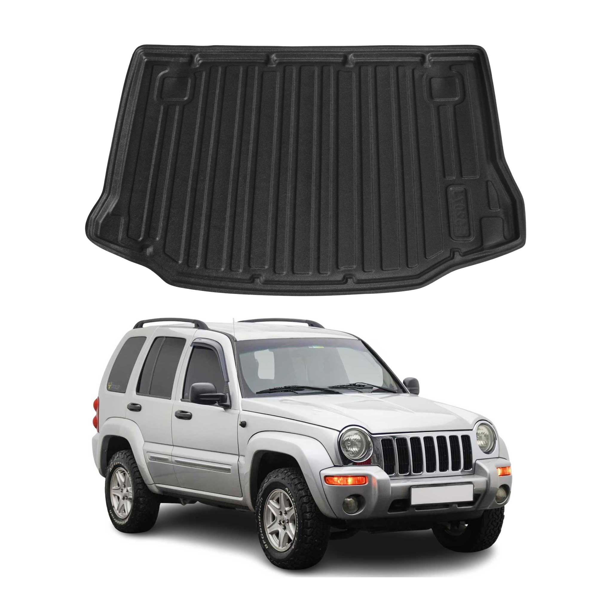 Kofferraumwanne Laderaumwanne für Jeep Cherokee 2002-2007 Gummi TPE Schwarz