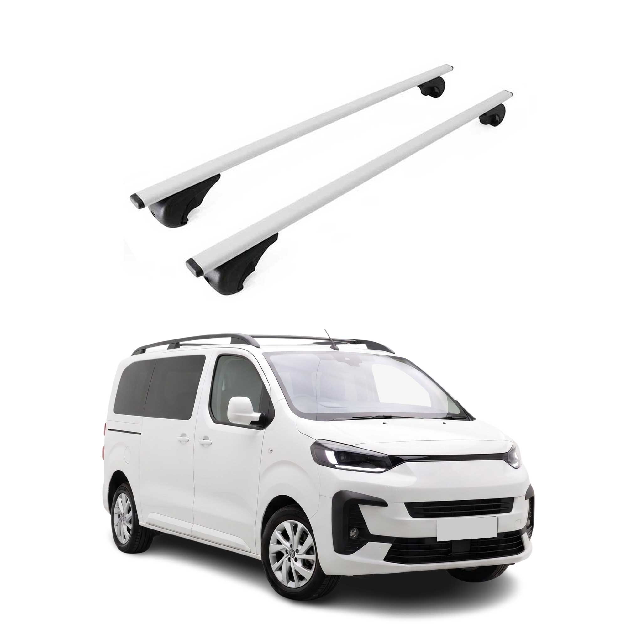 Dachträger Grundträger für Fiat Scudo 2022-2026 Metall Silber 2tlg
