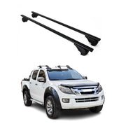 Dachträger Grundtäger für Isuzu D-Max 2006-2019 75kg Metall Schwarz 2 tlg