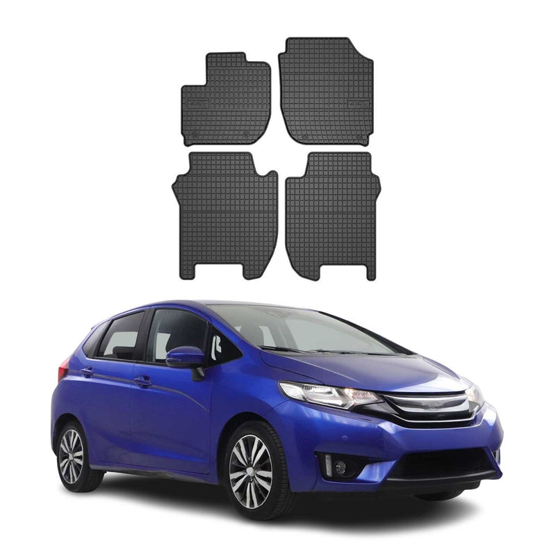 OMAC Gummi Fußmatten für Honda Jazz 2013-2020 Automatten Gummi Schwarz 4tlg