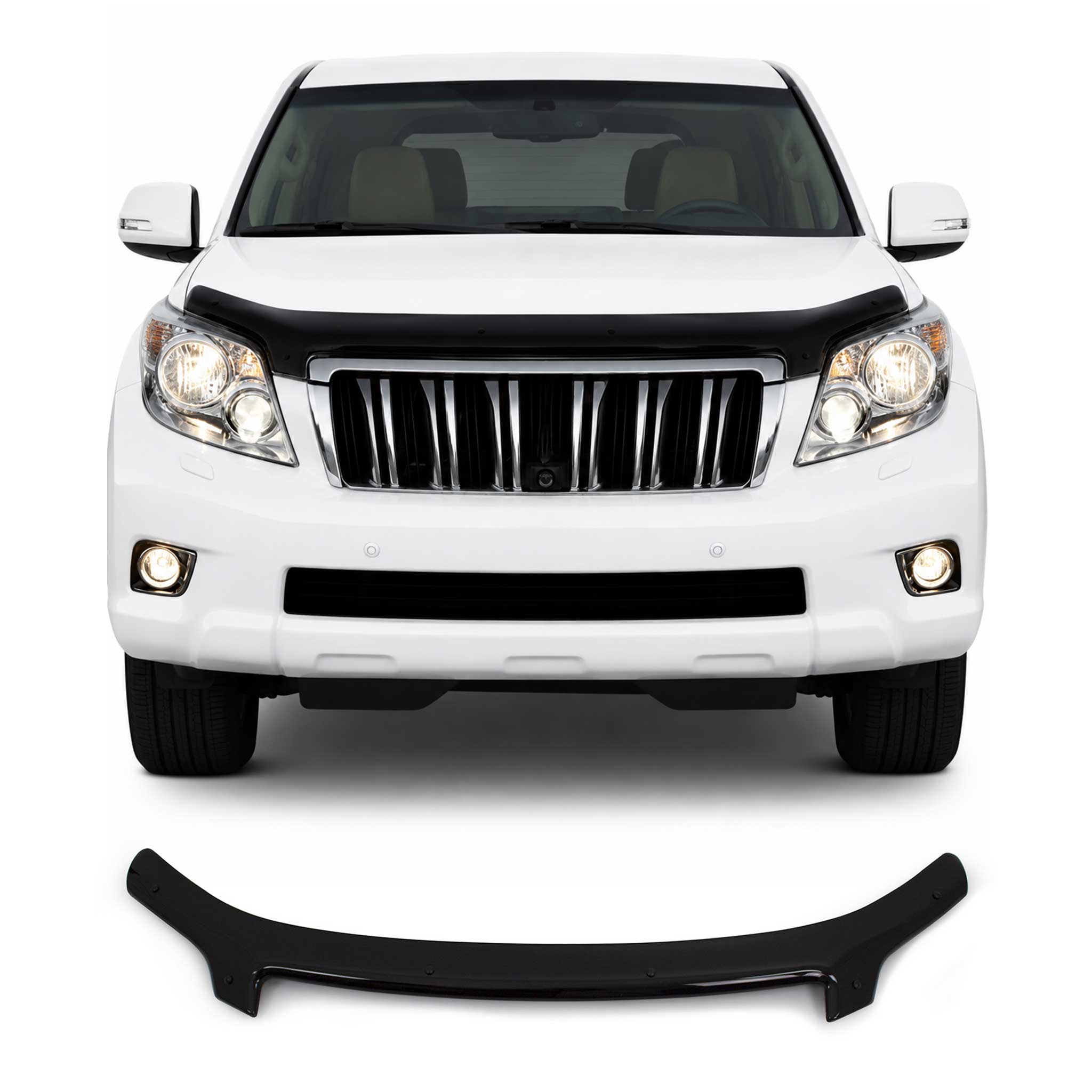Motorhaube Deflektor Insektenschutz für Toyota Land Cruiser Prado 2010-13 Dunkel