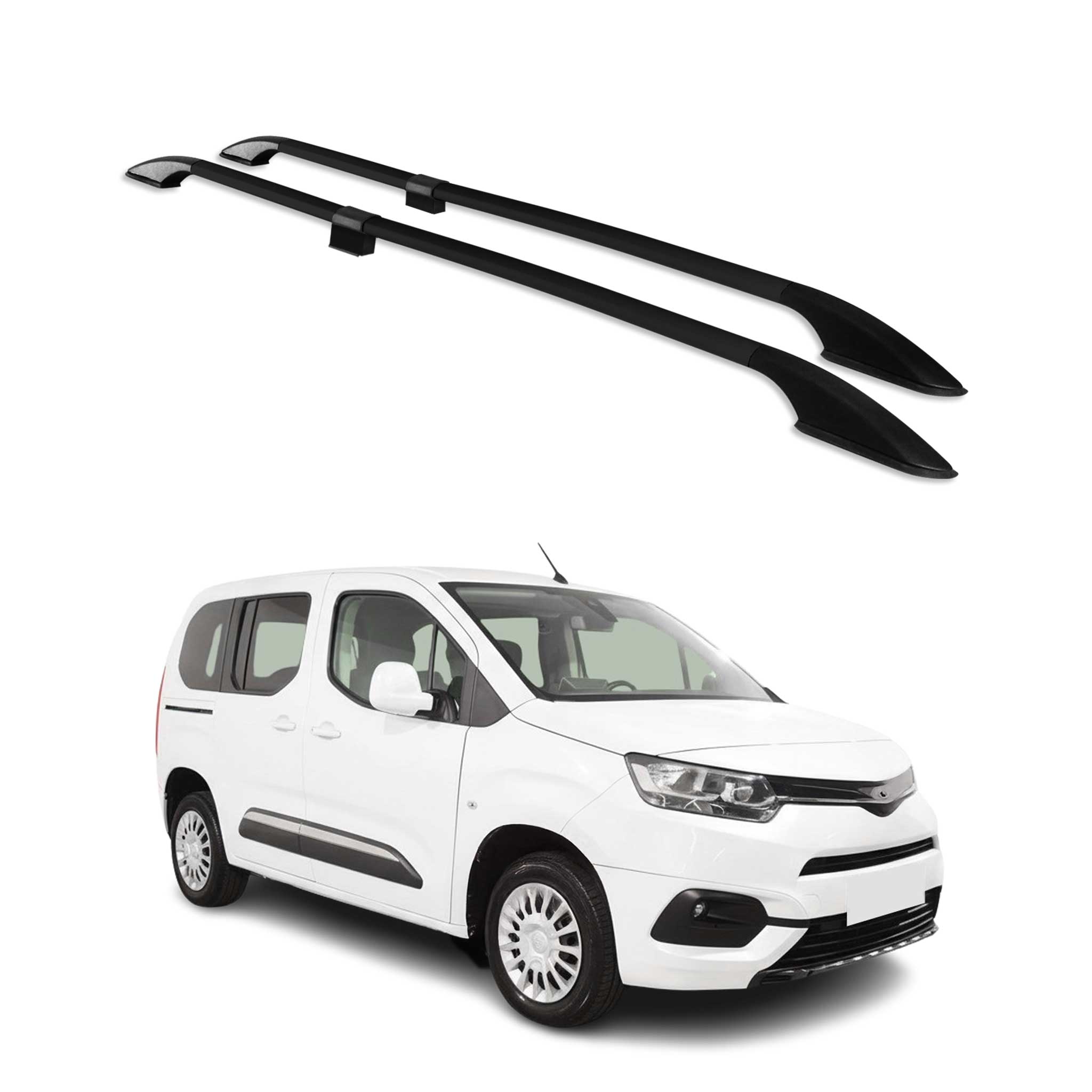 Dachreling Relingträger für Toyota Proace City 2019-2026 Kurzer Alu Schwarz