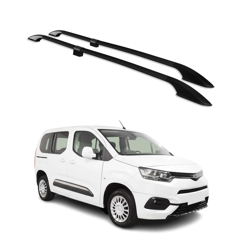 Dachreling Relingträger für Toyota Proace City 2019-2025 Kurzer Alu Schwarz