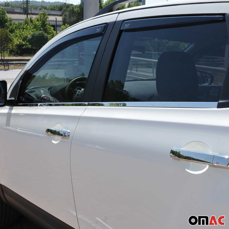 Fensterleisten Zierleisten für Nissan Qashqai J10 2006-2014 Edelstahl Chrom 4tlg