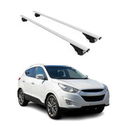 Dachträger Grundtäger für Hyundai ix35 2010-2015 75kg Metall Silber 2 tlg