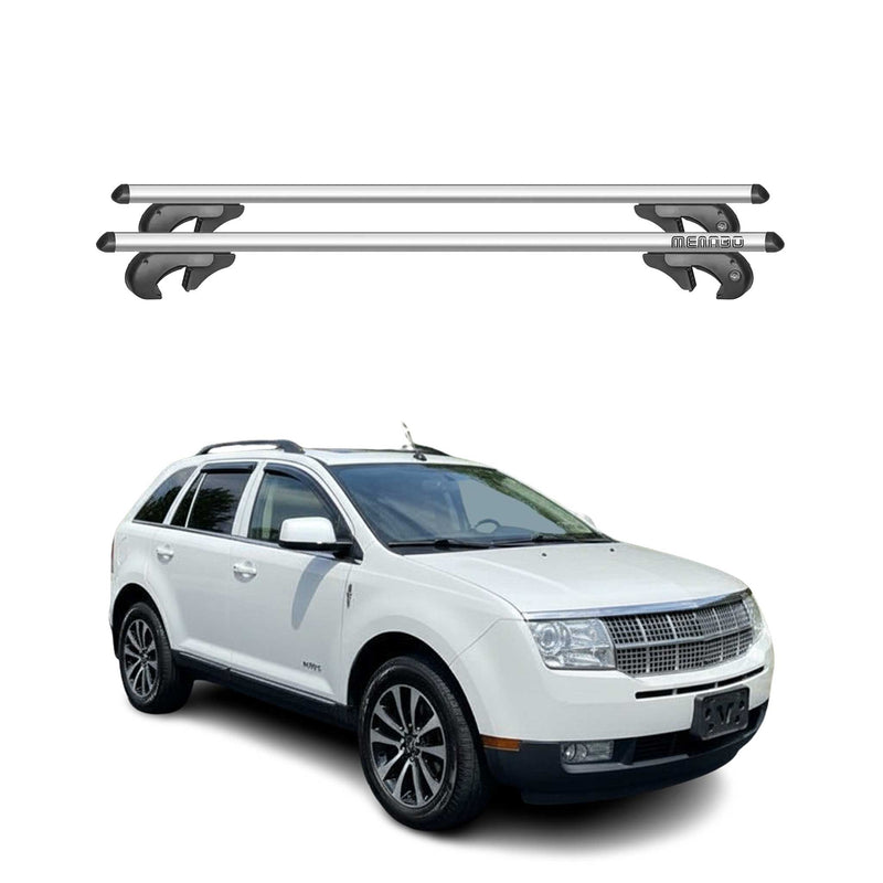 Menabo Dachträger Grundtäger für Lincoln MKX 2007-2015 90kg Alu Silber 2 tlg
