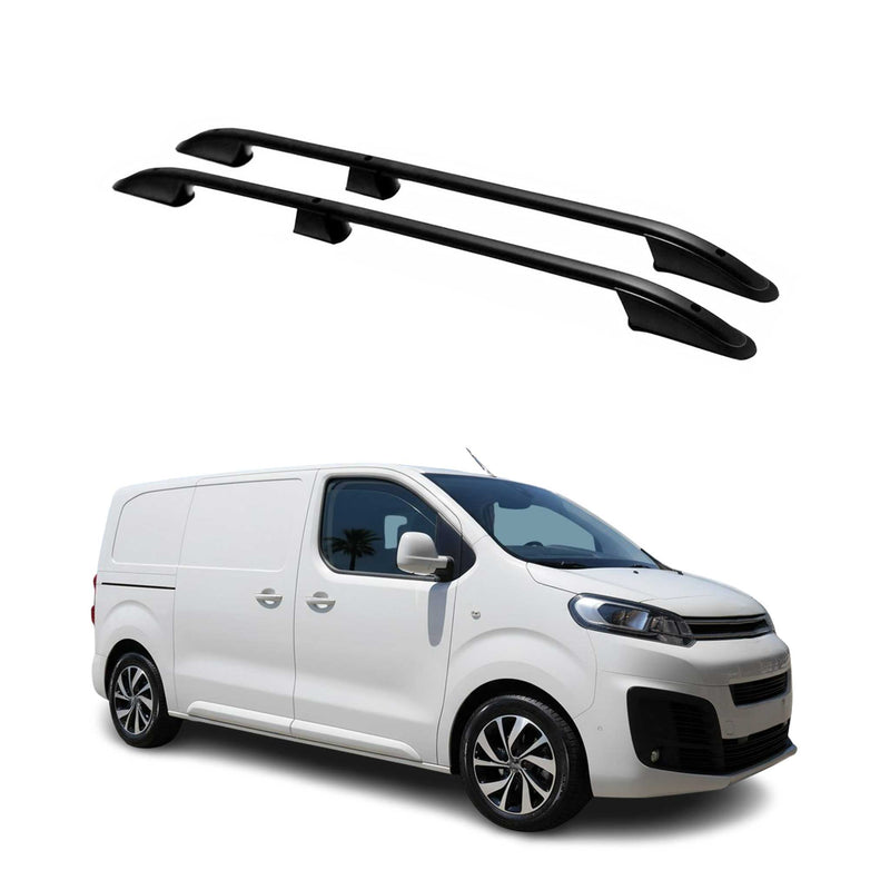 Dachreling Dachgepäckträger für Citroen Jumpy 2016-2025 Kurzer L1 Alu Schwarz