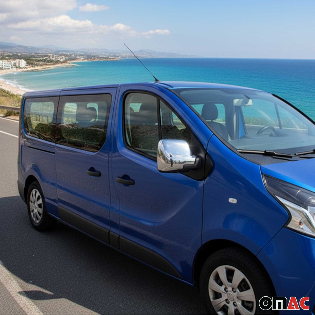 Spiegelkappen Zierblende Schutz für Opel Vivaro B 2014-2019 Abs Chrom 2 tlg