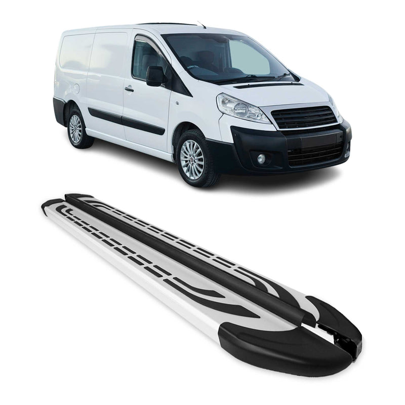 Trittbretter Seitenschweller Seitenbretter für Fiat Scudo 2007-16 L2 Langer Alu