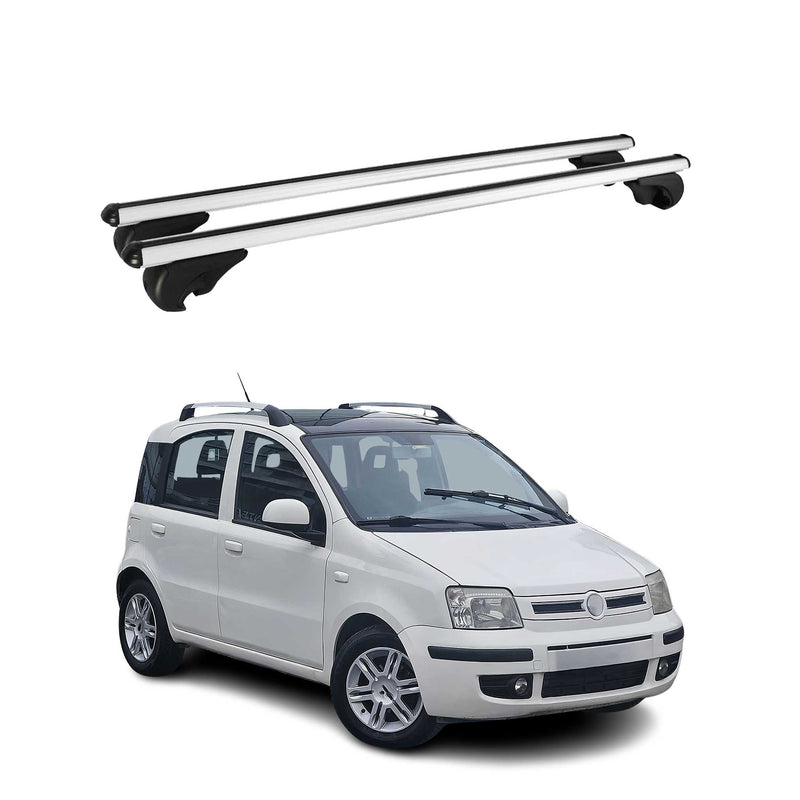 Dachträger Grundtäger für Fiat Panda Classic 2011-2013 75kg Alu Silber 2 tlg