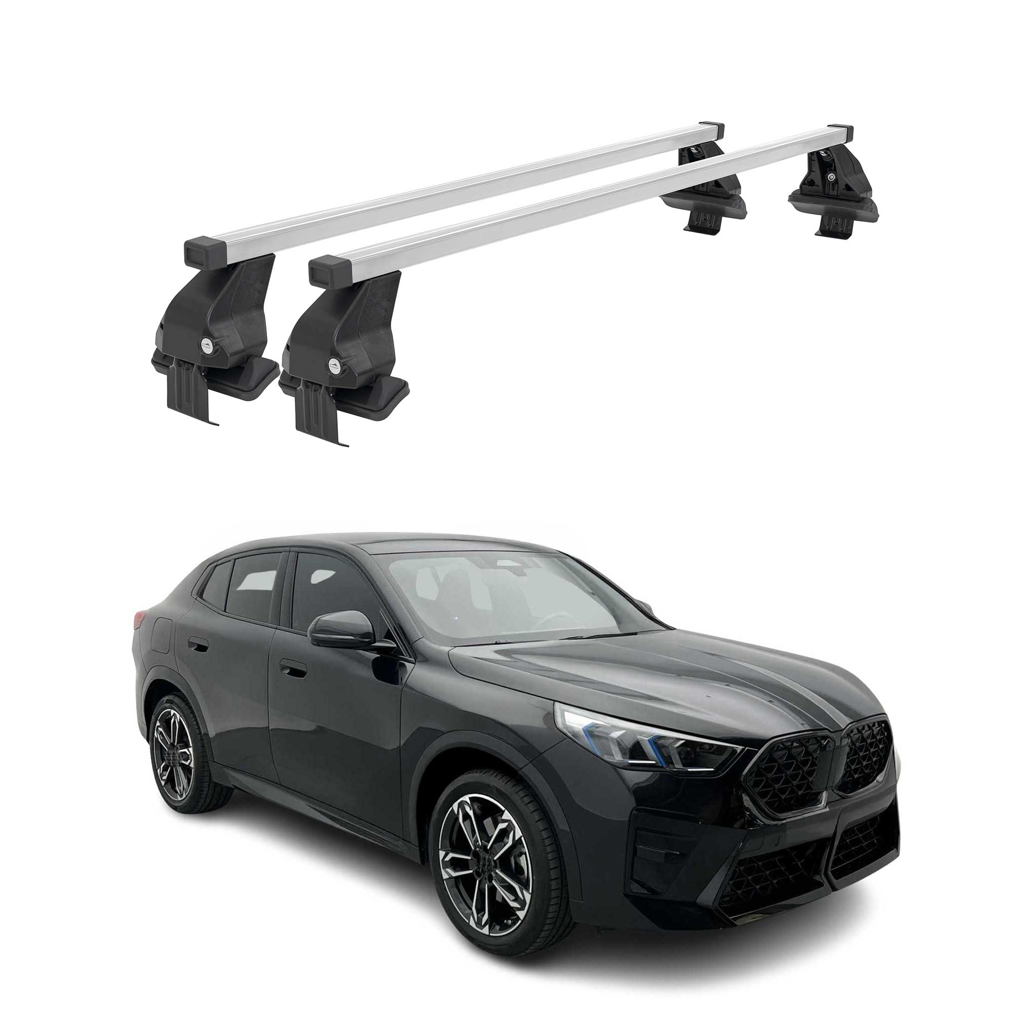 Menabo Dachträger Grundträger für BMW iX2 U10 2024-2026 Stahl Silber 2tlg