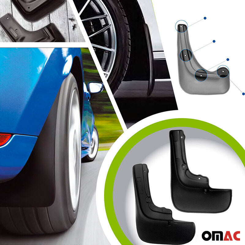 Schmutzfänger Kotflügel für Peugeot 2008 2013-2019 Hinten Kunststoff Schwarz 2x