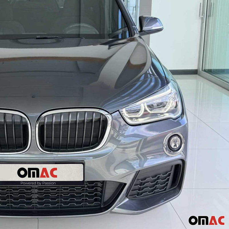Nebelscheinwerfer Rahmen Umrandung für BMW X1 F48 2014-2020 Chrom ABS Silber 2x