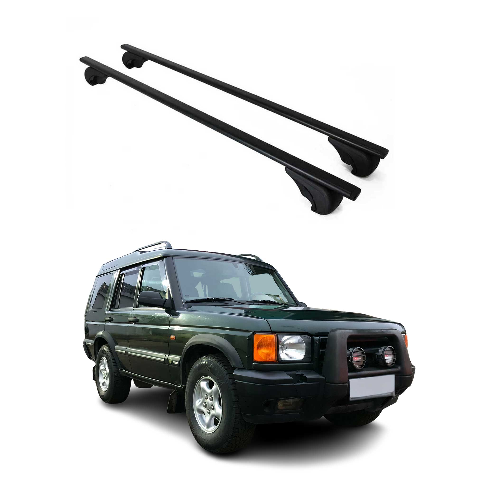 Dachträger Grundtäger für Land Rover Discovery II 1998-2004 75kg Metall Schwarz