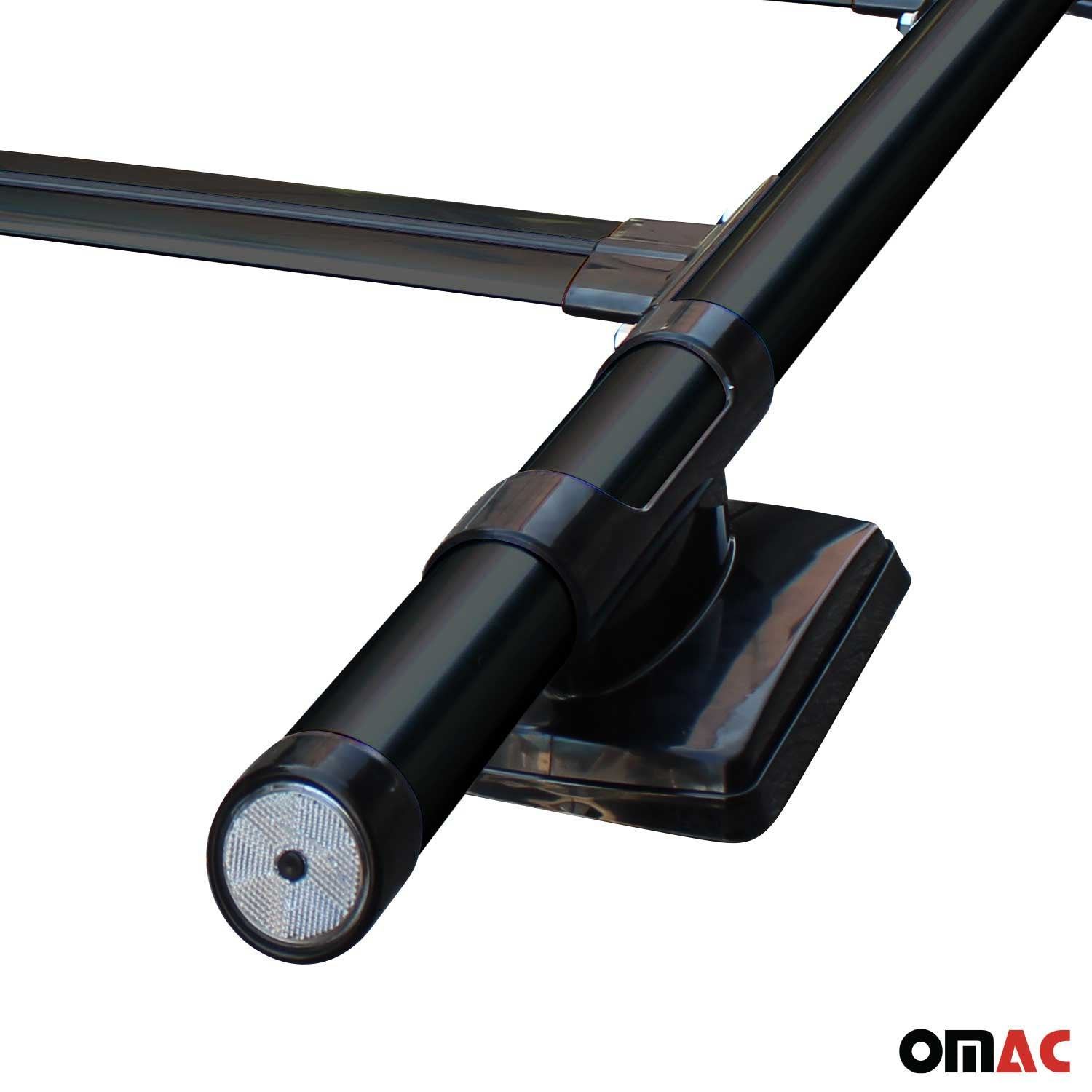 Dachreling & Dachträger Satz für Ford Ranger Double Cab 2007-2012 Alu Schwarz 4x