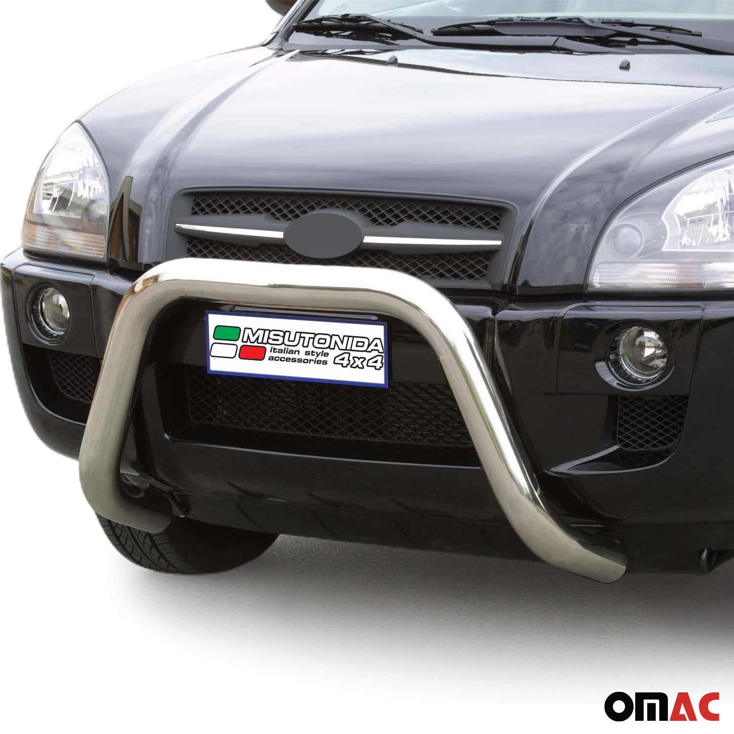 Frontbügel Frontschutzbügel für Hyundai Tucson 2004-2009 ø76mm Stahl Silber