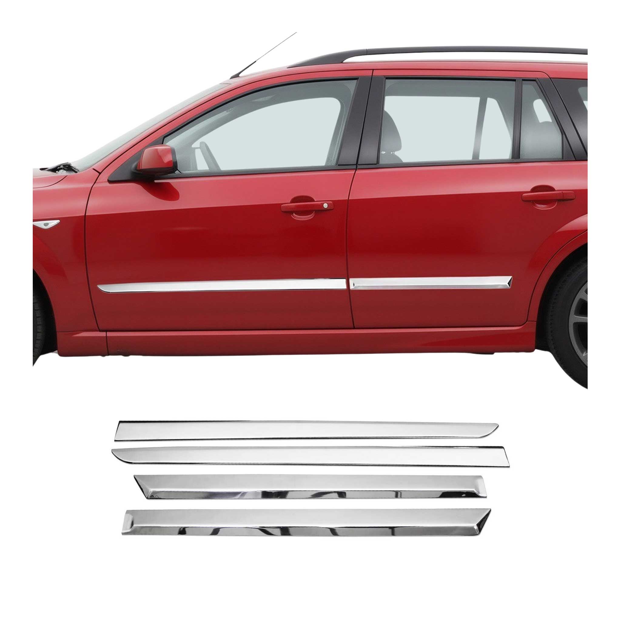 Seitentürleiste Türleisten Türschutzleiste für Ford Mondeo 2007-2015 Chrom 4x