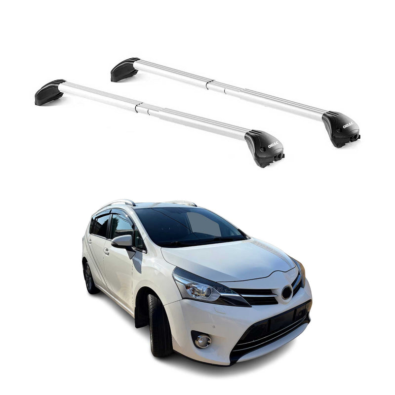 Dachträger Grundtäger für Toyota Verso 2009-2018 5 tür 100kg Alu Silber 2x ABE