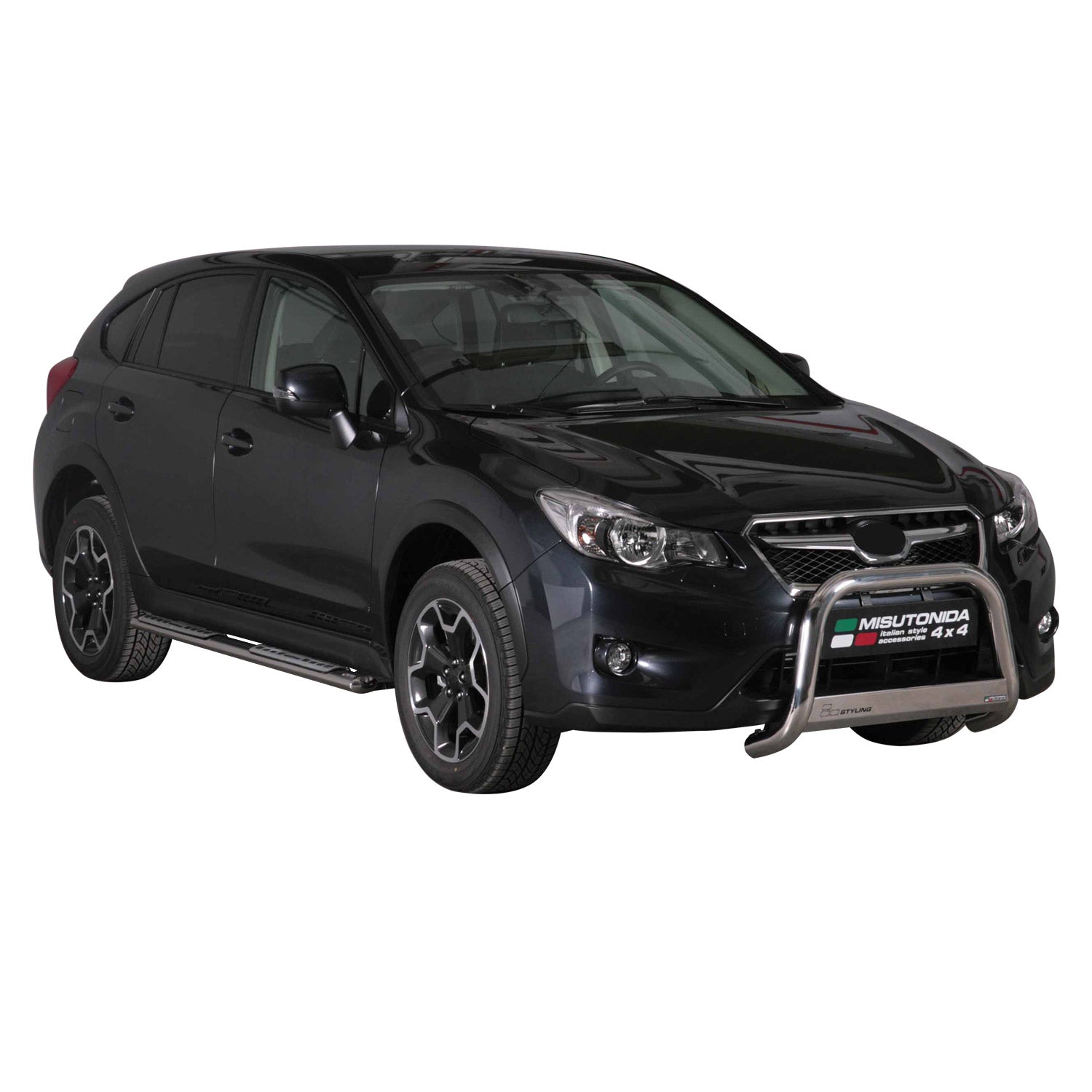 Edelstahl Seitenschweller Schwellerrohre für Subaru XV 2012-2017 Silber