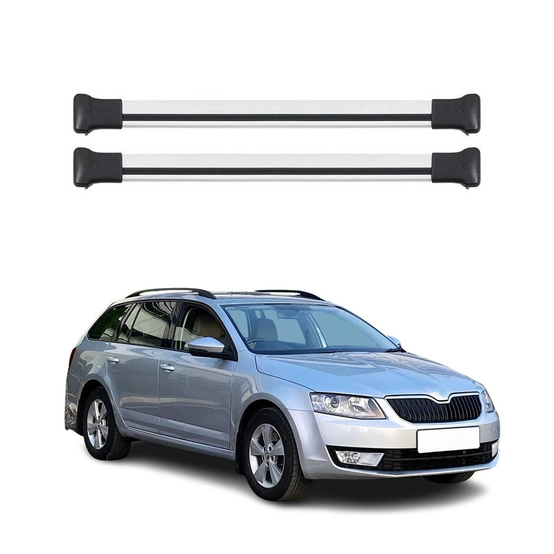 Dachträger Grundtäger für Skoda Octavia Scout mk3 2013-2020 75kg Alu Silber 2x