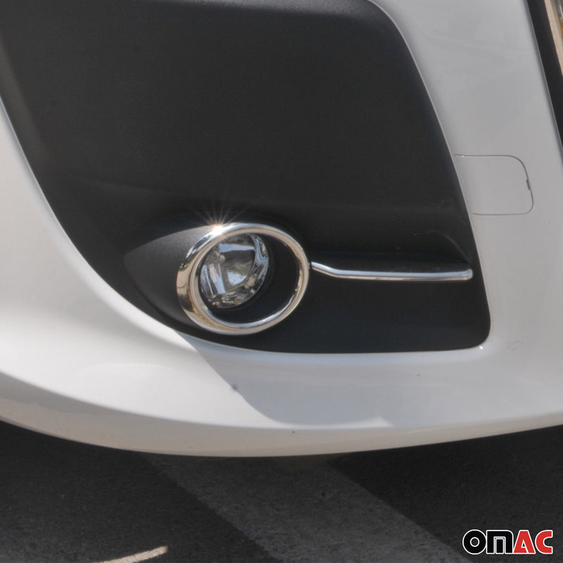 Nebelscheinwerfer Rahmen Umrandung für Fiat Doblo Edelstahl Silber 5tlg