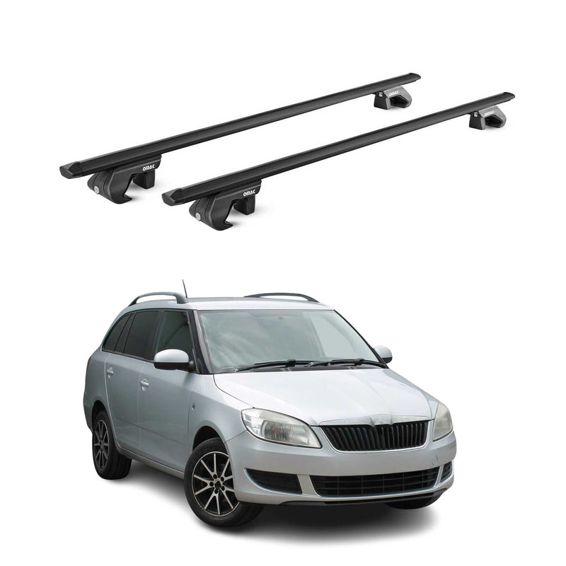 Dachträger Grundtäger für Skoda Fabia Scout 2007-2014 5 tür 90kg Alu Schwarz ABE