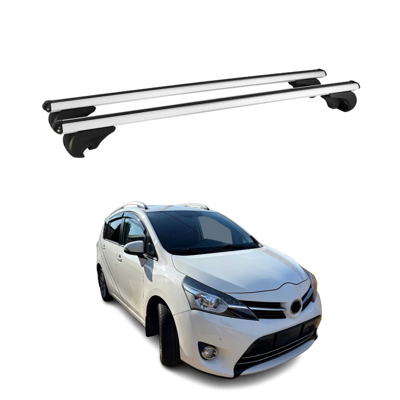 Dachträger Grundtäger für Toyota Verso 2009-2018 75kg Aluminium Silber 2 tlg