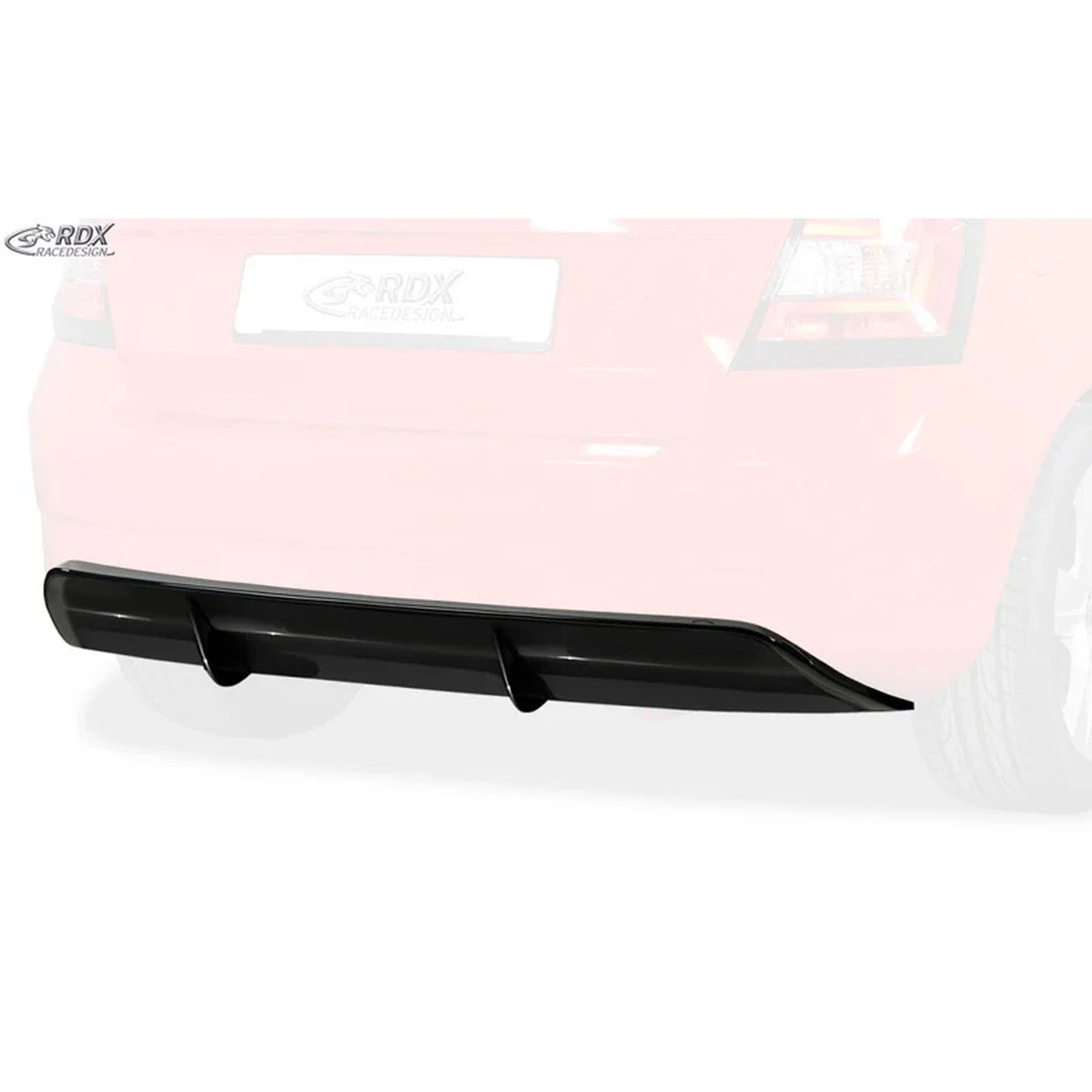 RDX Heckschürzenansatz Diffuser für Skoda Fabia III HB NJ 2014- ABS Schwarz TÜV