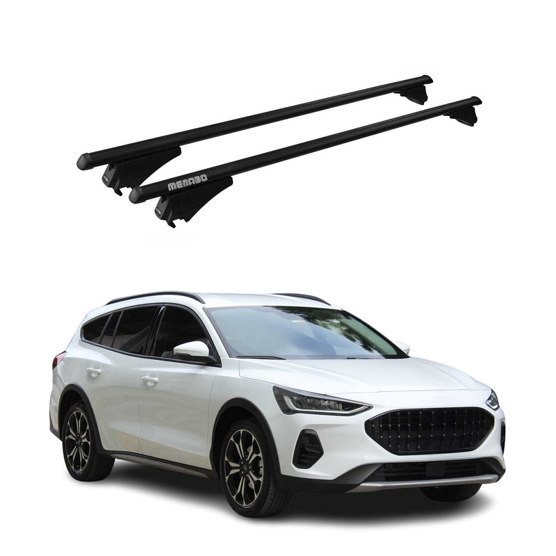 Menabo Grundträger Dachträger für Ford Focus Active 2019-2025 ABE Alu Schwarz 2x