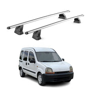 Alu Dachträger für Renault Kangoo I 1997-2007 TÜV T-Nut 75 kg 2tlg Silber