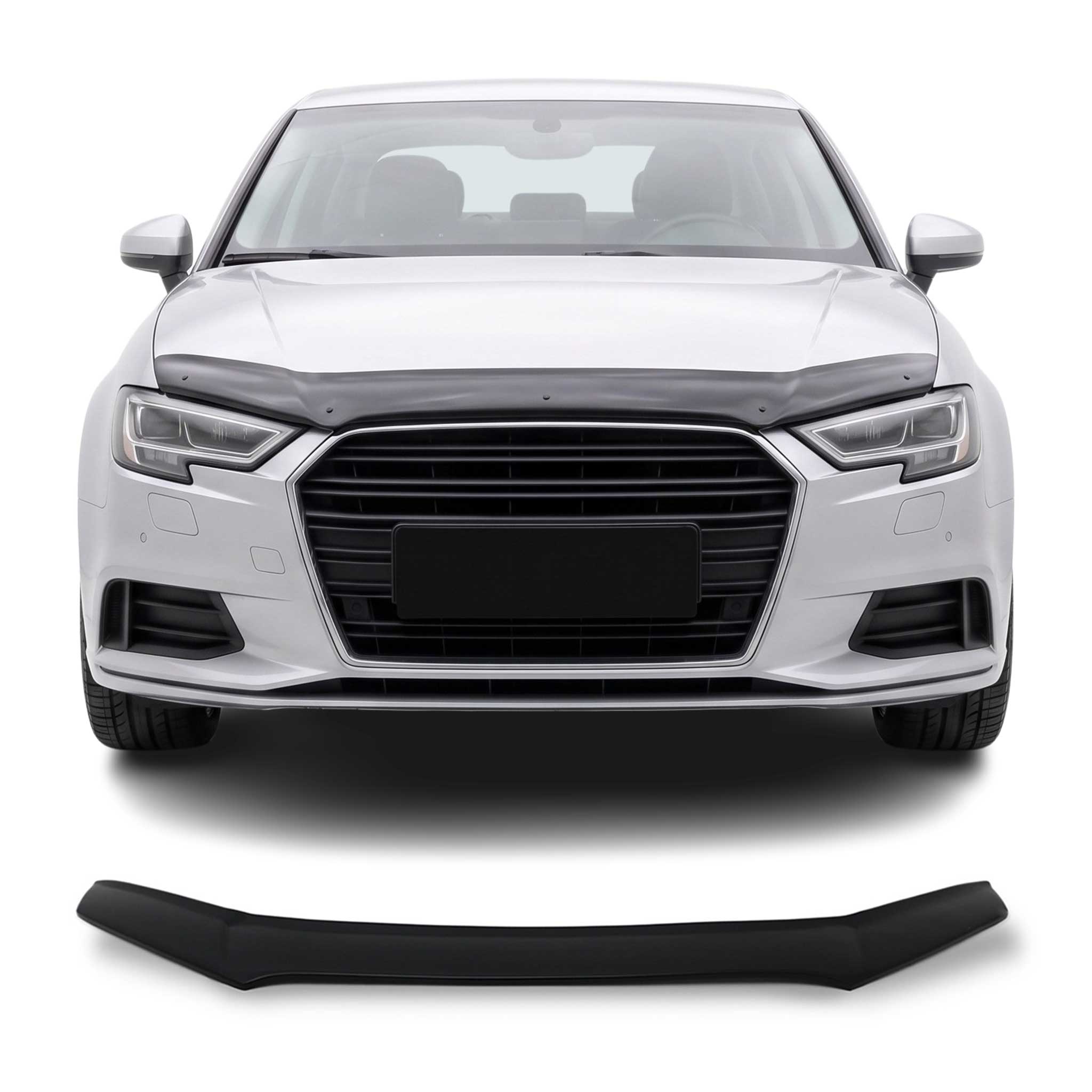 Motorhaube Deflektor für Audi A3 8V 2012-2020 Steinschlagschutz ABS Schwarz