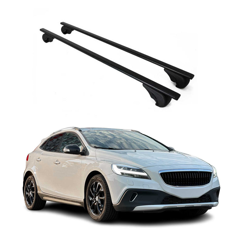 Dachträger Grundtäger für Volvo V40 2012-2019 75kg Metall Schwarz 2 tlg