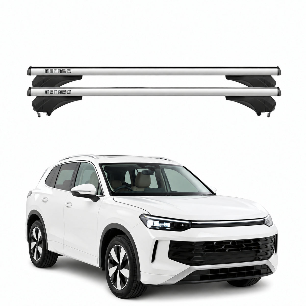 Menabo Dachträger für VW Tayron 2024-2026 Aluminium Silber 2 Stück