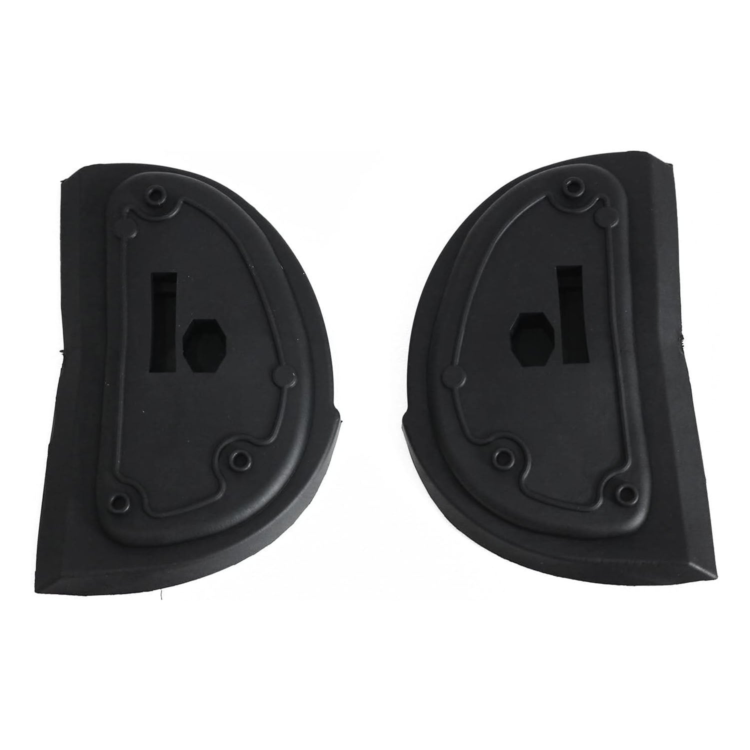 Außenspiegel Gummi für Mercedes E Klasse W210 2000-2003 Kunststoff Schwarz 2tlg