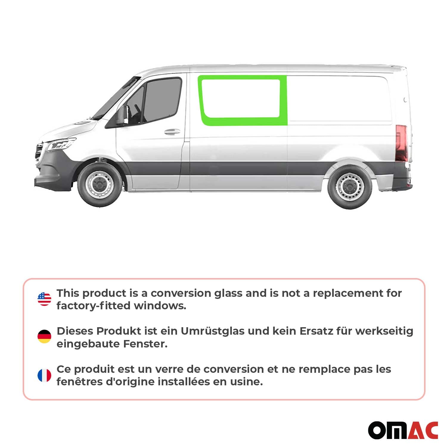 Seitenfenster für Mercedes Sprinter W906 2006-2018 Links Vorne Fenster L2 L3 L4