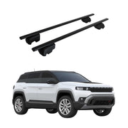Dachträger Grundtäger für Jeep Compass III J4U ab 2026 75kg Metall Schwarz 2 tlg