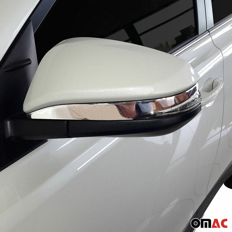 Spiegelkappen Leiste für Toyota RAV4 2013-2018 Edelstahl Silber 2tlg
